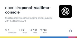 Thumbnail of GitHub - openai/openai-realtime-console: React app for inspecting, building and debugging with the Realtime API