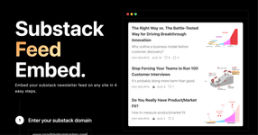 Thumbnail of Substack Archive Feed Embed - Your newsletter on your website