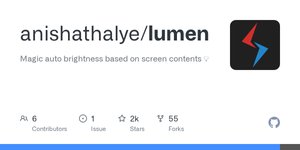 Thumbnail of GitHub - anishathalye/lumen: Magic auto brightness based on screen contents 💡