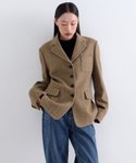 Thumbnail of MUSINSA | MUSINSA STANDARD WOMAN Women's Wool Blend Tweed 4 Button Blazer [Brown]