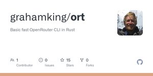 Thumbnail of GitHub - grahamking/ort: Basic fast OpenRouter CLI in Rust