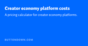 Thumbnail of Creator economy platform costs