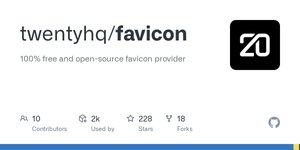 Thumbnail of GitHub - twentyhq/favicon: 100% free and open-source favicon provider