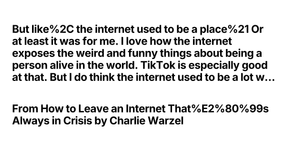 Thumbnail of But like, the internet used to be a place! Or at least it wa...