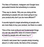 Thumbnail of Praveen Vaidyanathan on LinkedIn: Brand value isn't created by efficiency via Sir John Hegarty