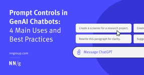 Thumbnail of Prompt Controls in GenAI Chatbots: 4 Main Uses and Best Practices