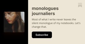Thumbnail of monologues journaliers | mathilde ꩜ lagarrigue | Substack