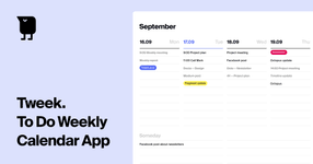 Thumbnail of Tweek Calendar — Minimal To Do list and Weekly Task Planner App