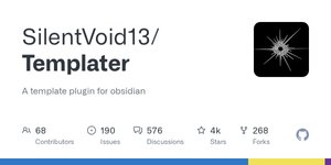 Thumbnail of GitHub - SilentVoid13/Templater: A template plugin for obsidian