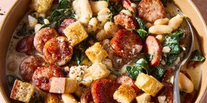 Thumbnail of Best White Bean & Smoked Sausage Skillet Recipe