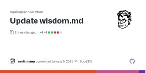 Thumbnail of Update wisdom.md · merlinmann/wisdom@6bcd33d