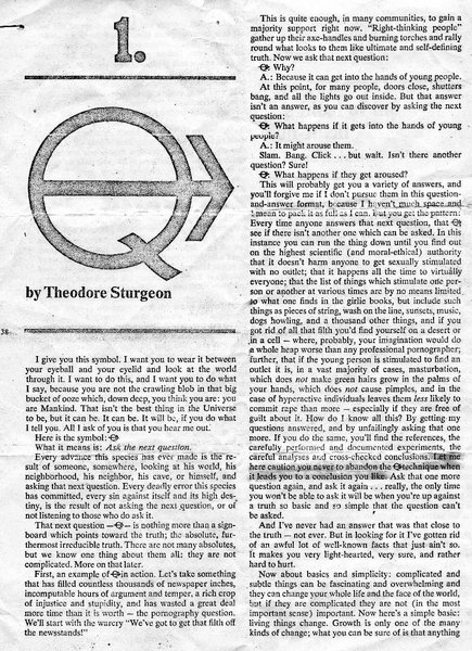 Thumbnail of Ask the Next Question - Theodore Sturgeon