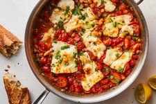 Thumbnail of Crispy Halloumi With Tomatoes and White Beans Recipe
