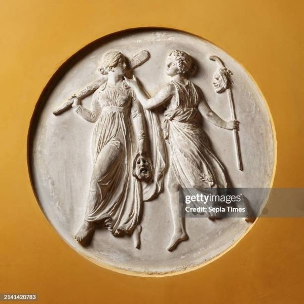 Thumbnail of roman mosaic of the muses melpomene thalia - Google Search