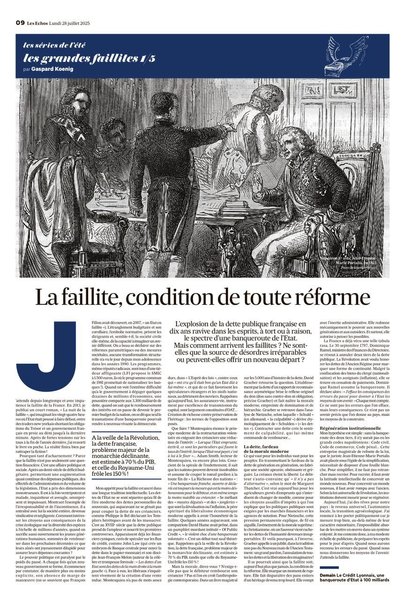 Thumbnail of La faillite, condition de toute réforme ? | Gaspard Koenig | 13 comments
