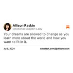Thumbnail of Allison Raskin on Substack