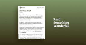 Thumbnail of Read Something Wonderful - The idea maze