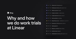 Thumbnail of Why and how we do work trials at Linear