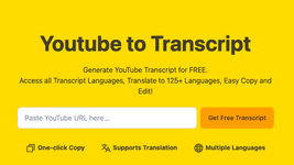 Thumbnail of Youtube to Transcript - Read Videos and Take Notes [100% Free 😎]