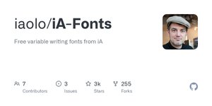 Thumbnail of GitHub - iaolo/iA-Fonts: Free variable writing fonts from iA