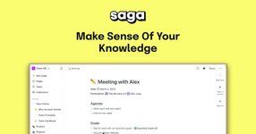Thumbnail of Saga - AI workspace for your notes, docs, and tasks
