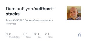 Thumbnail of GitHub - DamianFlynn/selfhost-stacks: TrueNAS SCALE Docker-Compose stacks + Renovate