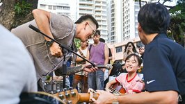 Thumbnail of No tickets, no auditions, no gatekeeping: The open street jams putting people in one big band