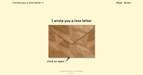 Thumbnail of I Wrote You a Love Letter