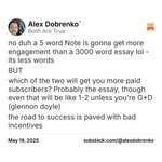 Thumbnail of Alex Dobrenko` on Substack
