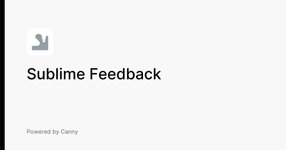 Thumbnail of Sublime Feedback