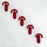 Thumbnail of Set of 5 Red Hooks from Con&Con, 1970s | Kooloomodern