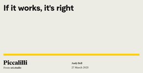 Thumbnail of If it works, it's right