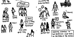 Thumbnail of 232. Tiny People in the Park in the Middle of the Day