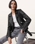 Thumbnail of Balfern Leather Biker Jacket Black | ALLSAINTS