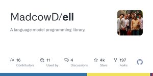 Thumbnail of GitHub - MadcowD/ell: A language model programming library.