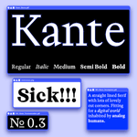 Thumbnail of Kante by Jakob Fangmeier - Future Fonts