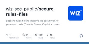 Thumbnail of GitHub - wiz-sec-public/secure-rules-files: Baseline rules files to improve the security of AI-generated code (Claude, Cursor, Copilot + more)