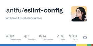 Thumbnail of GitHub - antfu/eslint-config: Anthony's ESLint config preset