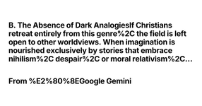 Thumbnail of B. The Absence of Dark AnalogiesIf Christians retreat entire...