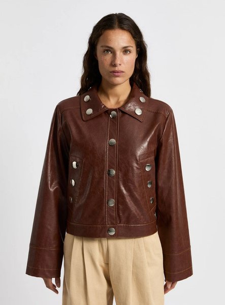 Thumbnail of SHIRLEY BROWN FAUX LEATHER JACKET