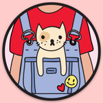 Thumbnail of Kitty Overalls Sticker