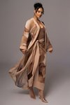 Thumbnail of Tan Abstract Alissa Printed Duster