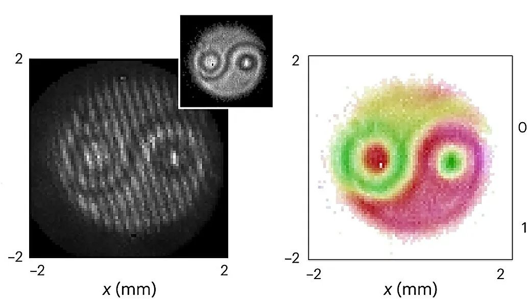Thumbnail of Quantum 'yin-yang' shows two photons being entangled in real-time