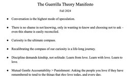 Thumbnail of The Guerrilla Theory Manifesto (Fall 2024) + Indigenous Technology Open Studio Series