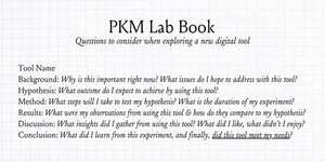 Thumbnail of Treat PKM app exploration like science experiments