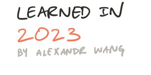 Thumbnail of What I Learned In 2023