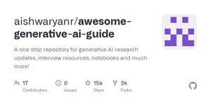 Thumbnail of GitHub - aishwaryanr/awesome-generative-ai-guide: A one stop repository for generative AI research updates, interview resources, notebooks and much more!