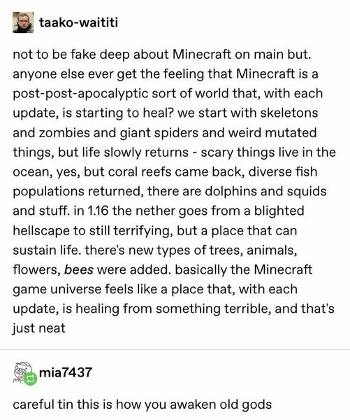 Thumbnail of Pin by Delta Clockwork on Minecraft | Minecraft funny, Tumblr funny, Words