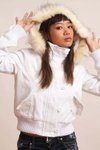 Thumbnail of Detachable Fur Collar Short Hooded Coat Hoodie
