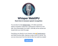 Thumbnail of Whisper WebGPU: Real-Time in-Browser Speech Recognition with OpenAI Whisper
